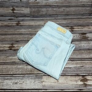AG Adriano‎ Goldschmied Prima Crop Jeans Light Wash Frayed Hem Womens 27R